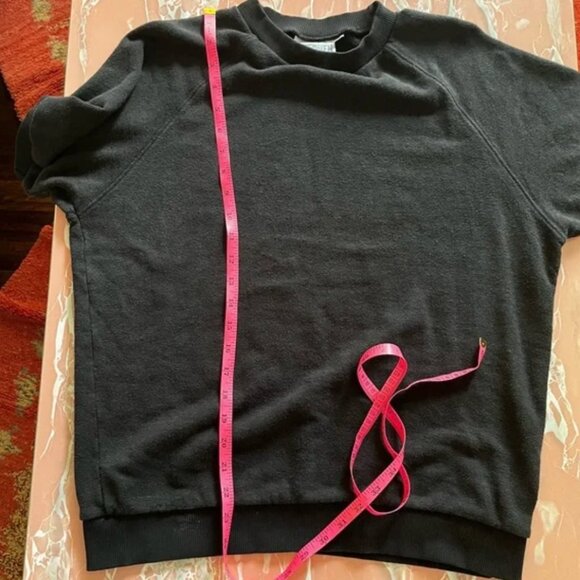 Jungmaven Black Raglan Short Sleeve Sweatshirt Size Small - Picture 5 of 6